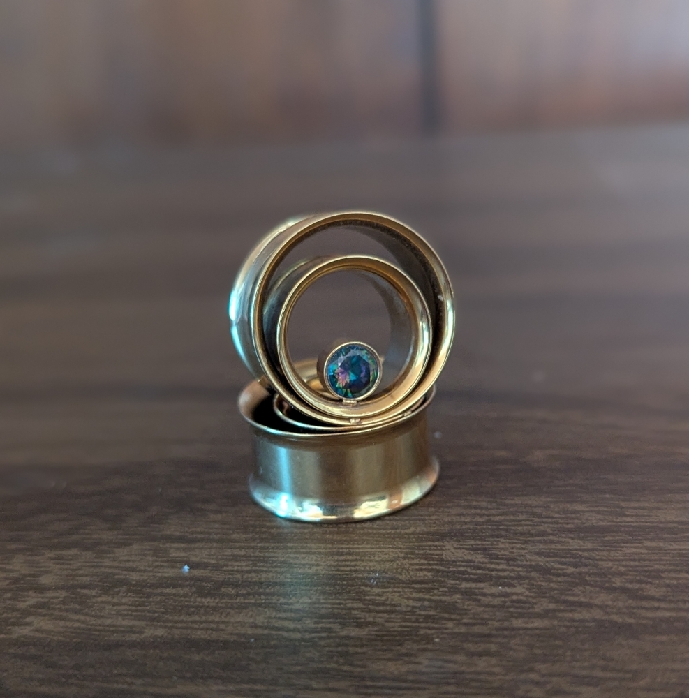 19mm Multi-layer Gauges With Multi-Color Gem